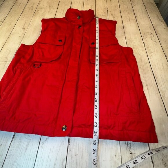 Eddie Bauer Womens Size L Goose Down Filled Vintage Puffer Vest Red - Picture 8 of 8